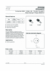 DataSheet IRF630MFP pdf